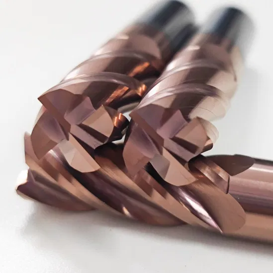HRC55 Coated Stainless Steel 4 Flute End Mill for Precision Cutting